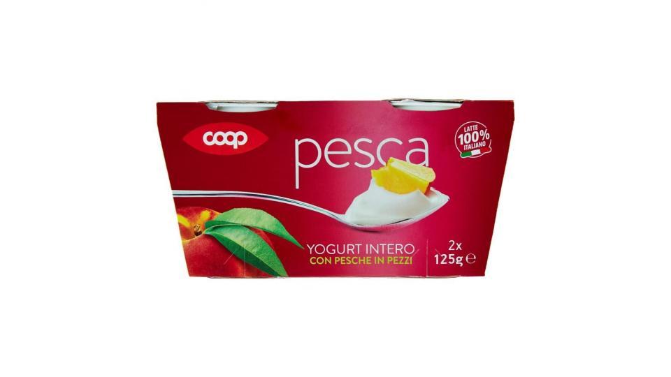 Yogurt Intero Con Pesche In Pezzi