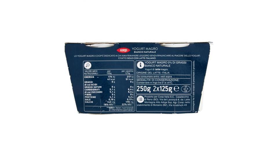 0% Di Grassi Yogurt Magro Bianco Naturale