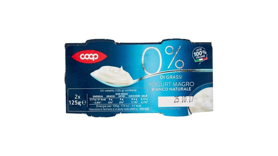 0% Di Grassi Yogurt Magro Bianco Naturale