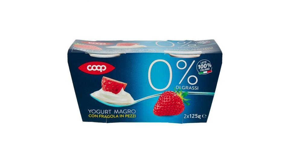 0% Di Grassi Yogurt Magro Con Fragola In Pezzi