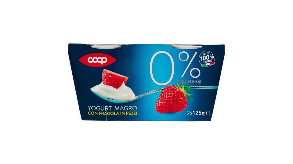 0% Di Grassi Yogurt Magro Con Fragola In Pezzi