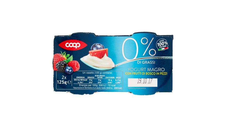 0% Di Grassi Yogurt Magro Con Frutti Di Bosco In Pezzi