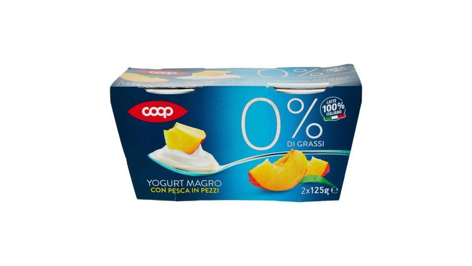 0% Di Grassi Yogurt Magro Con Pesca In Pezzi