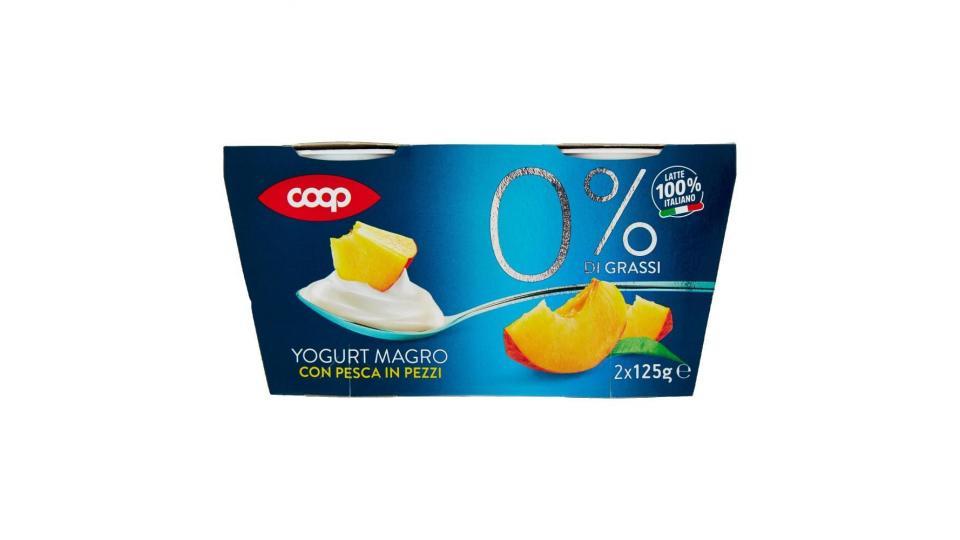 0% Di Grassi Yogurt Magro Con Pesca In Pezzi