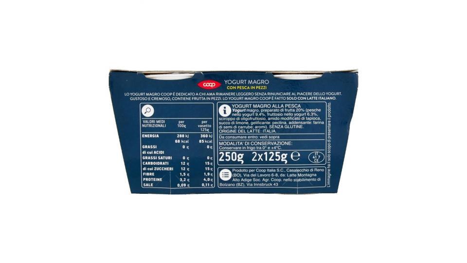 0% Di Grassi Yogurt Magro Con Pesca In Pezzi