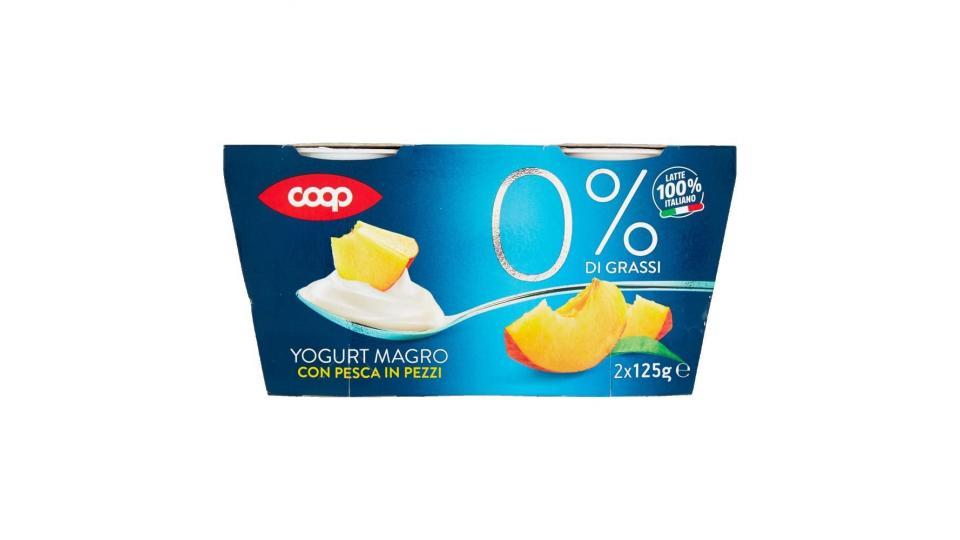 0% Di Grassi Yogurt Magro Con Pesca In Pezzi