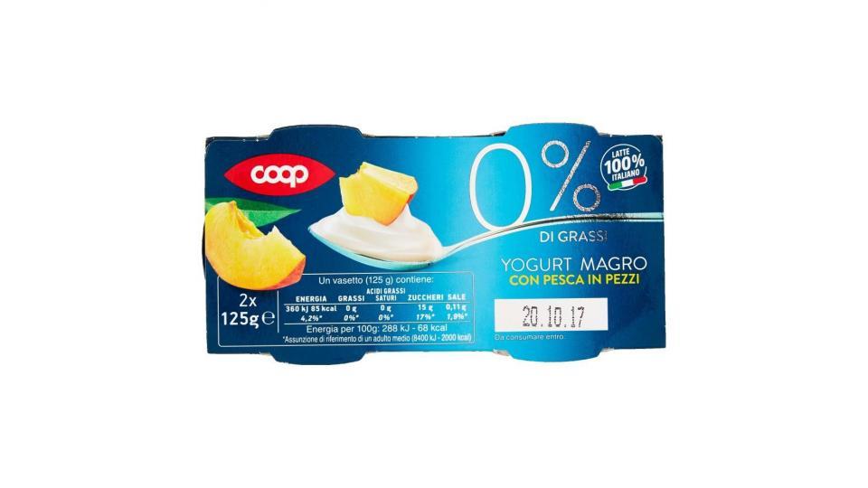 0% Di Grassi Yogurt Magro Con Pesca In Pezzi