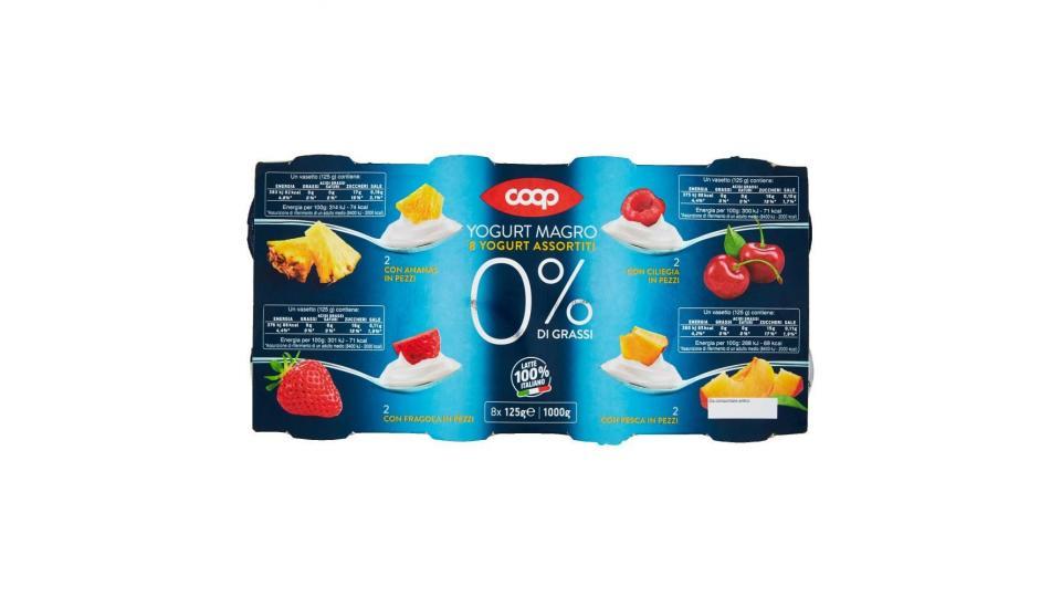 0% Di Grassi Yogurt Magro Yogurt Assortiti Ananas, Ciliegia, Fragola, Pesca In Pezzi