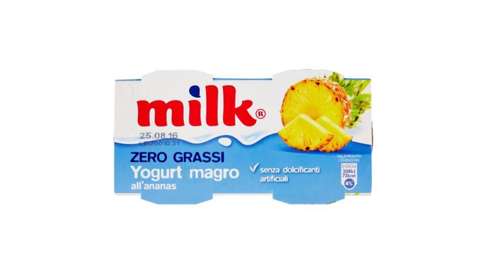 Milk Zero Grassi Yogurt Magro All'ananas