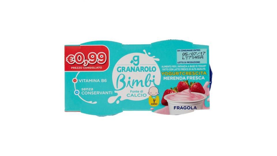 Granarolo Bimbi Yogurtcrescita Merenda Fresca Fragola