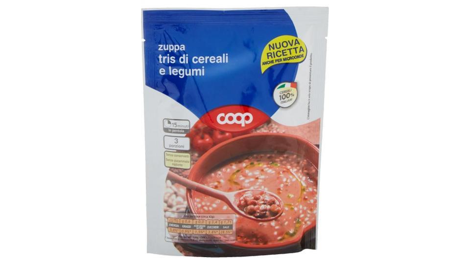 Zuppa Tris Di Cereali E Legumi