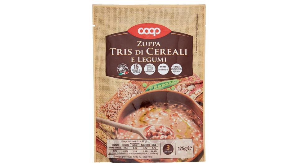 Zuppa Tris Di Cereali E Legumi