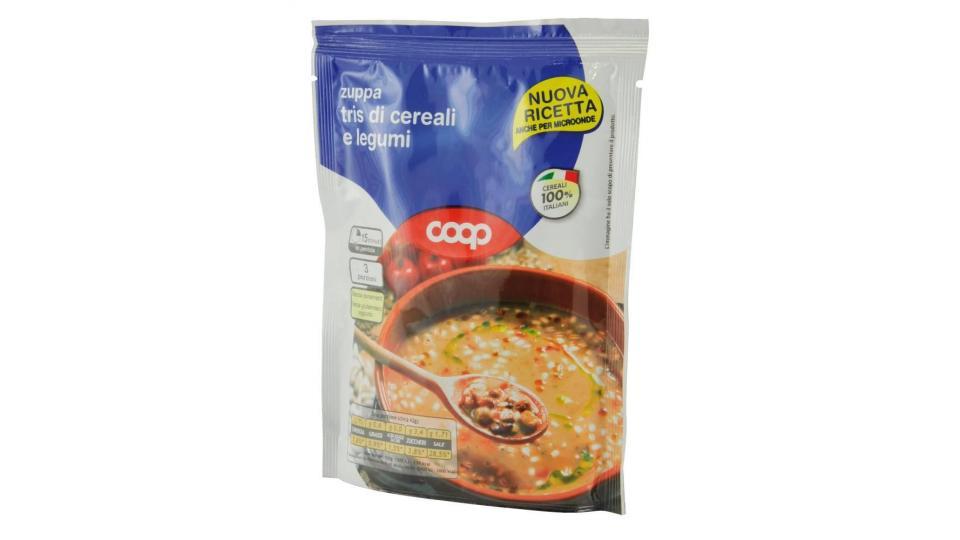 Zuppa Tris Di Cereali E Legumi