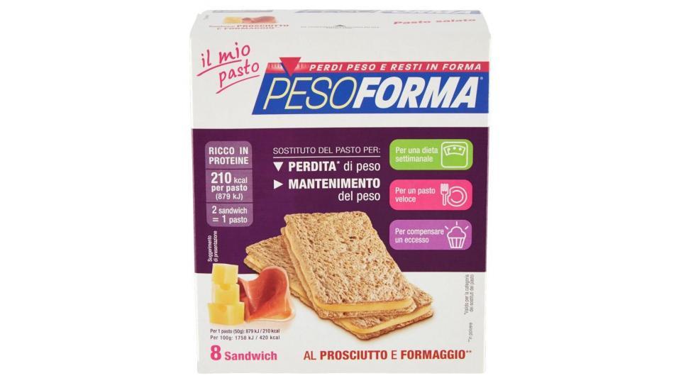 Pesoforma Il Mio Pasto 8 Sandwich Al Prosciutto E Formaggio**