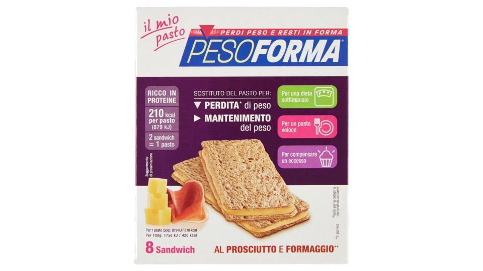 Pesoforma Il Mio Pasto 8 Sandwich Al Prosciutto E Formaggio**