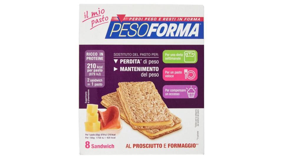 Pesoforma Il Mio Pasto 8 Sandwich Al Prosciutto E Formaggio**