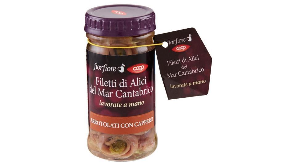 Filetti Di Alici Del Mar Cantabrico Arrotolati Con Cappero