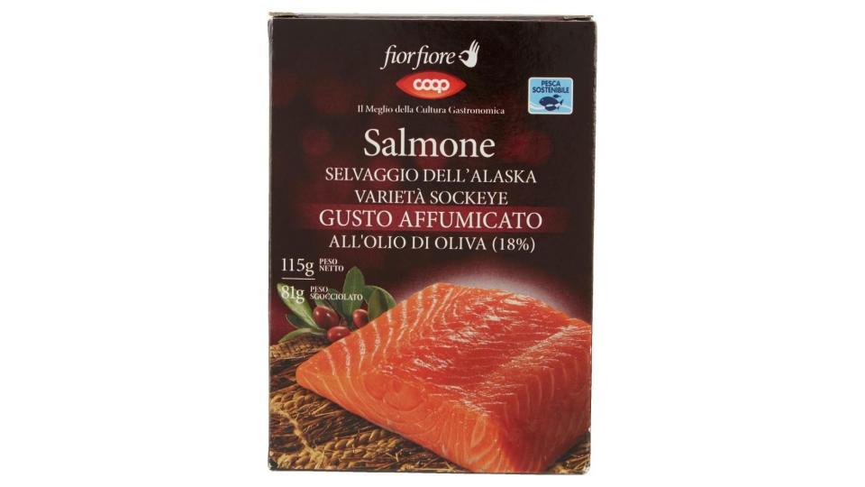 Salmone Selvaggio Dell'alaska Varietà Sockeye Gusto Affumicato All'olio Di Oliva (18%)