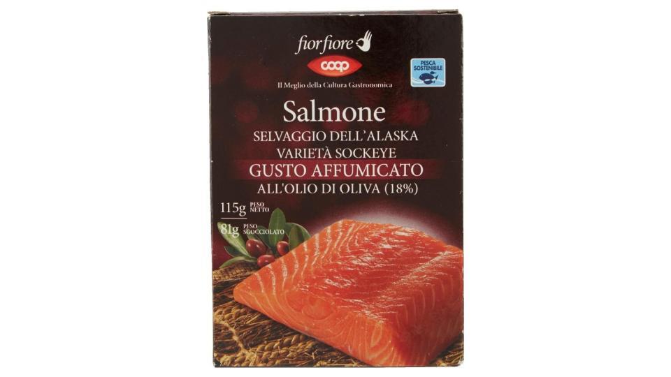 Salmone Selvaggio Dell'alaska Varietà Sockeye Gusto Affumicato All'olio Di Oliva (18%)