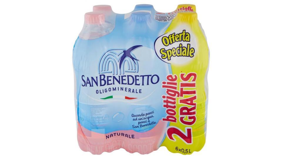 Acqua Minerale San Benedetto Benedicta Naturale 0,5l (4+2)