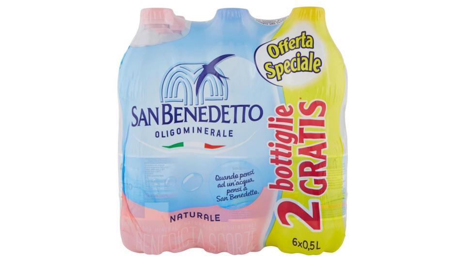 Acqua Minerale San Benedetto Benedicta Naturale 0,5l (4+2)