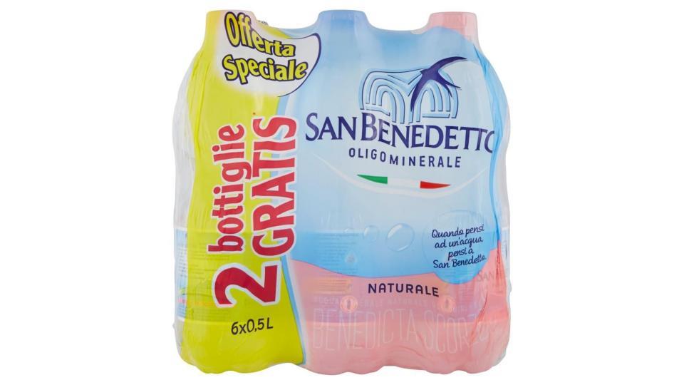 Acqua Minerale San Benedetto Benedicta Naturale 0,5l (4+2)