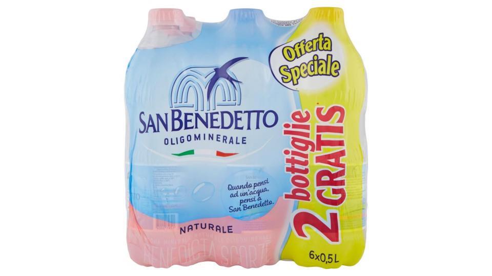 Acqua Minerale San Benedetto Benedicta Naturale 0,5l (4+2)