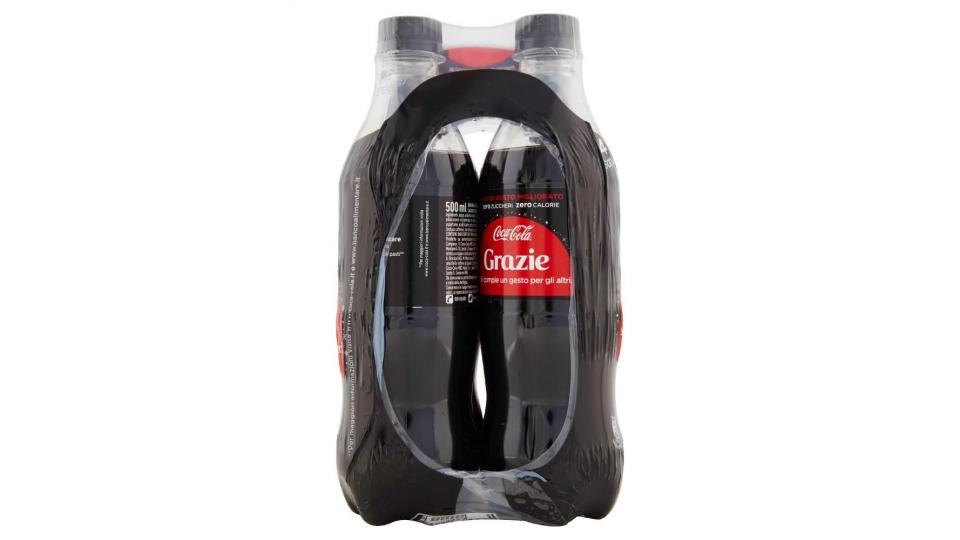 Coca-cola Zero Zuccheri Zero Calorie Bottiglia Di Plastica Da 500ml Confezione