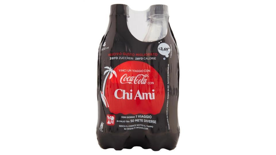 Coca-cola Zero Zuccheri Zero Calorie Bottiglia Di Plastica Da 500ml Confezione