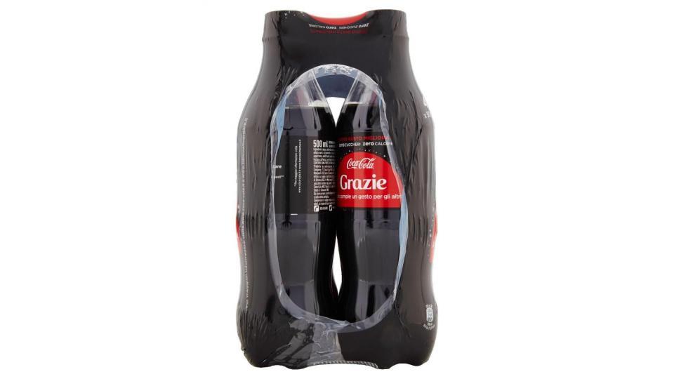 Coca-cola Zero Zuccheri Zero Calorie Bottiglia Di Plastica Da 500ml Confezione