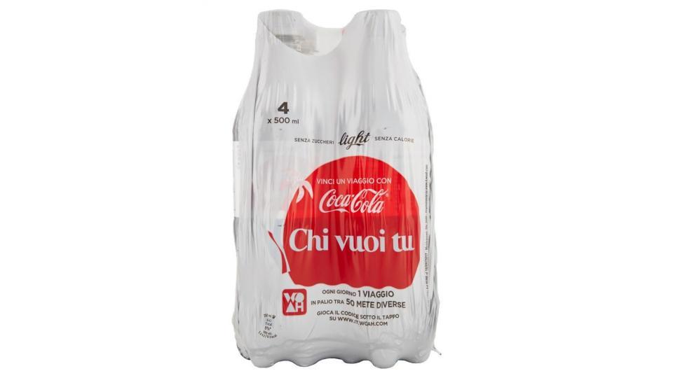Coca-cola Light Senza Zuccheri Senza Calorie Bottiglia Di Plastica 500 Ml Confezione