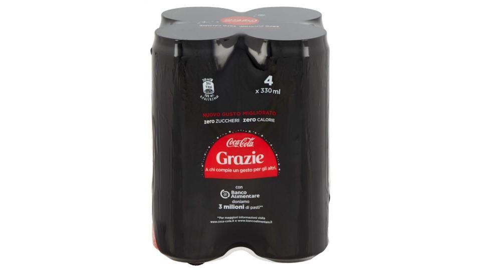 Coca-cola Zero Zuccheri Zero Calorie Lattina Da 330ml Confezione