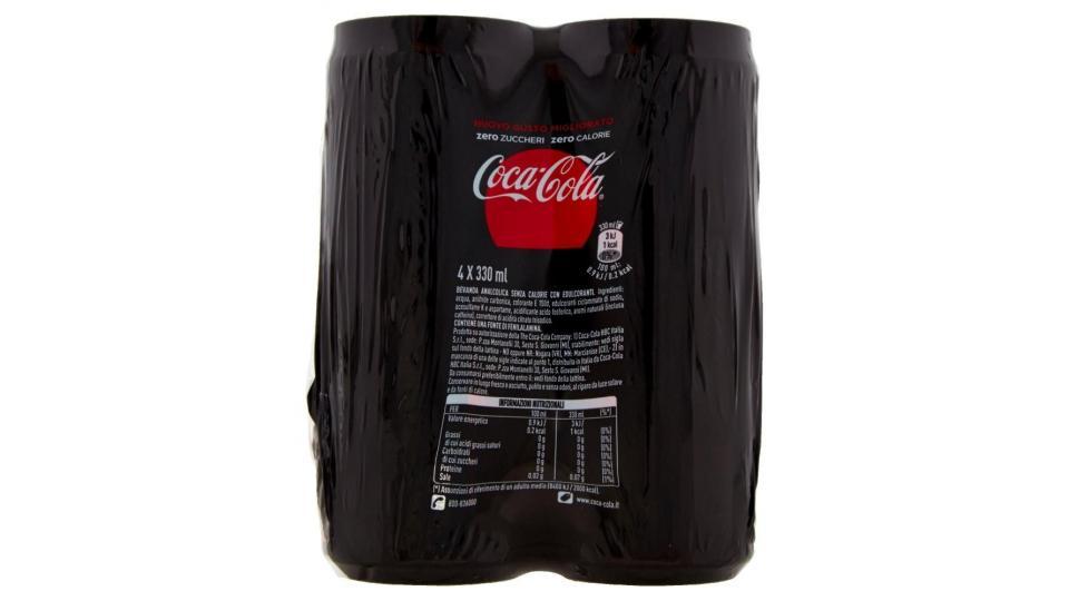 Coca-cola Zero Zuccheri Zero Calorie Lattina Da 330ml Confezione