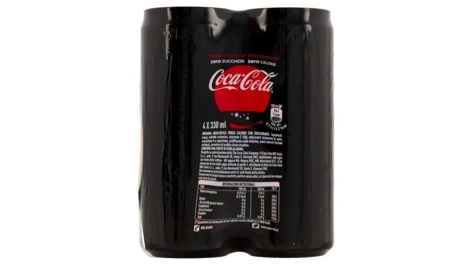 Coca-cola Zero Zuccheri Zero Calorie Lattina Da 330ml Confezione