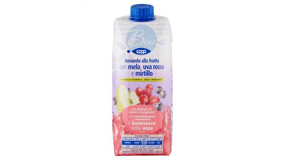 Bevanda Alla Frutta Con Mela, Uva Rossa E Mirtillo