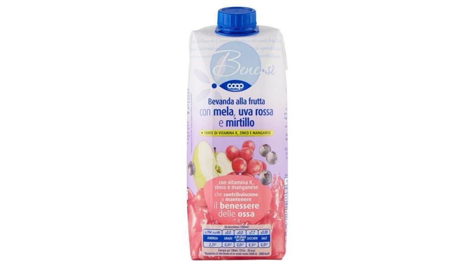 Bevanda Alla Frutta Con Mela, Uva Rossa E Mirtillo