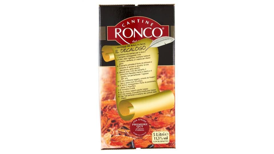 Cantine Ronco Beccaccia Rosso Bag In Box