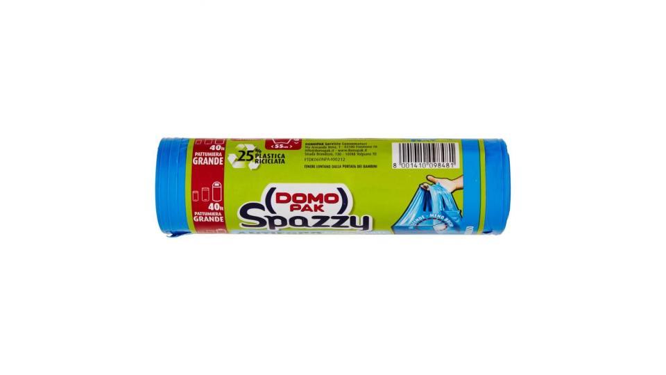 Domopak Spazzy Antiforo Profumati Con Manici - Fiordaliso (40 Litri - 15 Sacchi Nettezza)