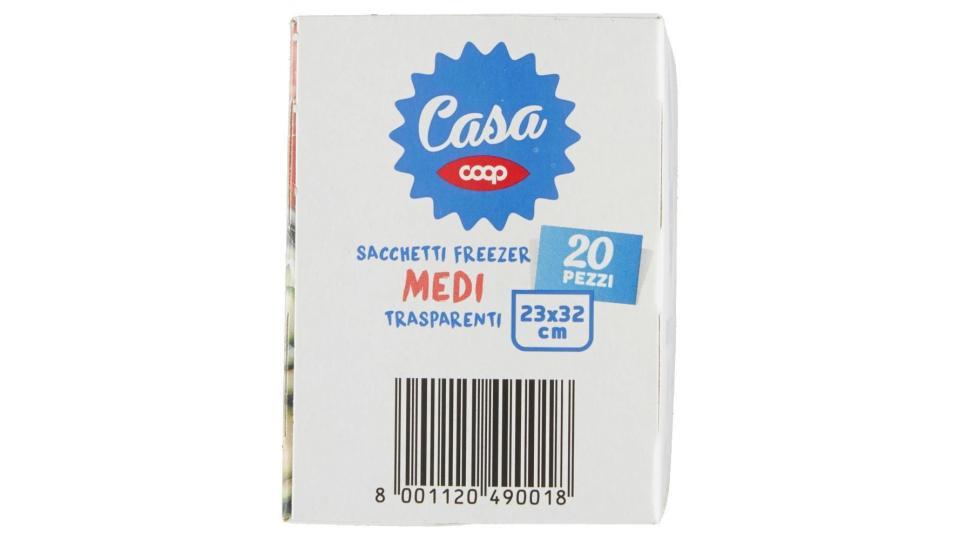 Sacchetti Freezer Medi Trasparenti 23x32 Cm