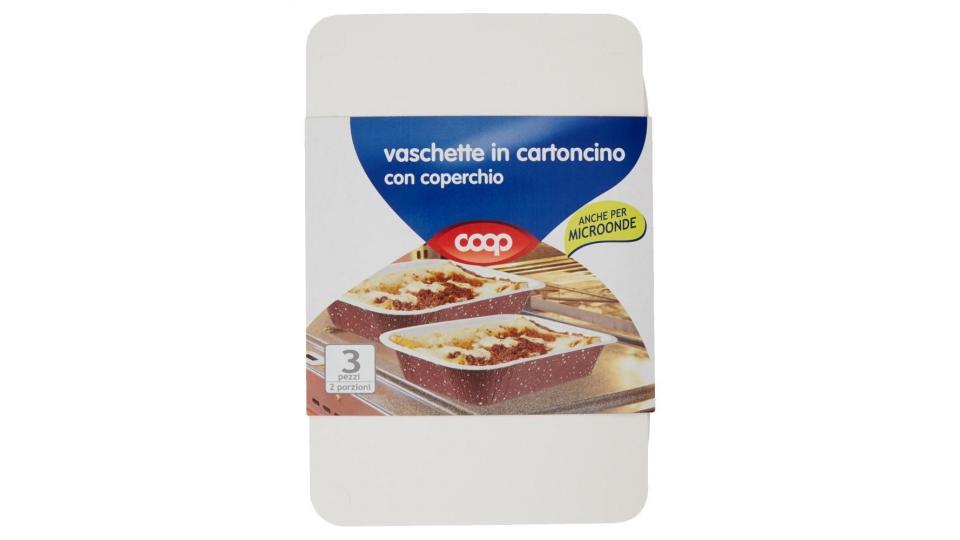 Vaschette In Cartoncino Con Coperchio 2 Porzioni