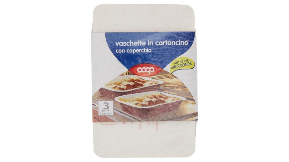 Vaschette In Cartoncino Con Coperchio 2 Porzioni