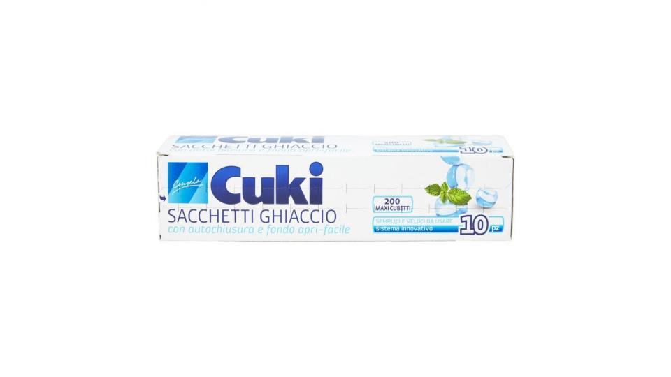 Cuki Congela Sacchetti Ghiaccio (10 Pezzi - 200 Maxi Cubetti)
