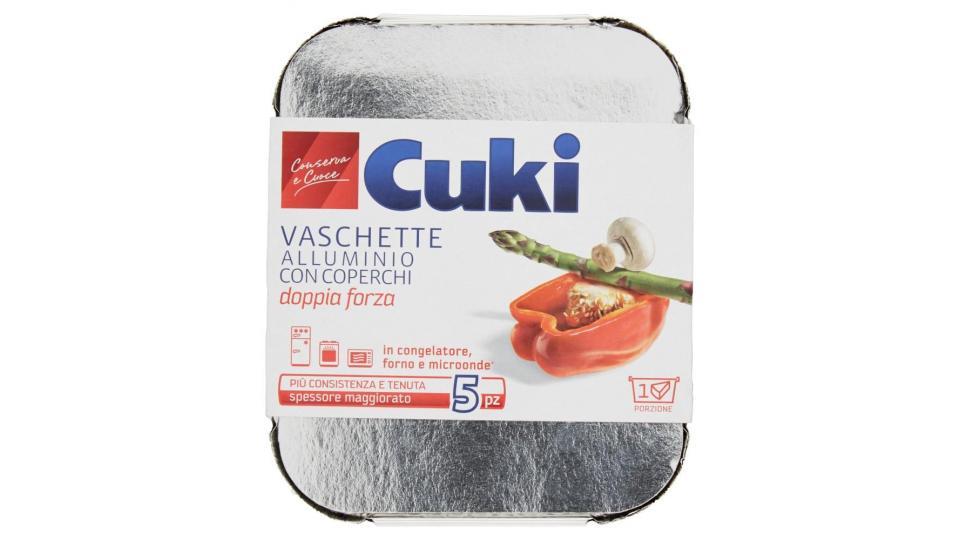 Cuki Conserva E Cuoce Vaschette Alluminio Con Coperchi 1 Porzione - 5 Pz (r31)