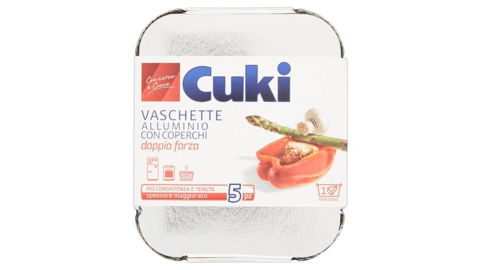 Cuki Conserva E Cuoce Vaschette Alluminio Con Coperchi 1 Porzione - 5 Pz (r31)