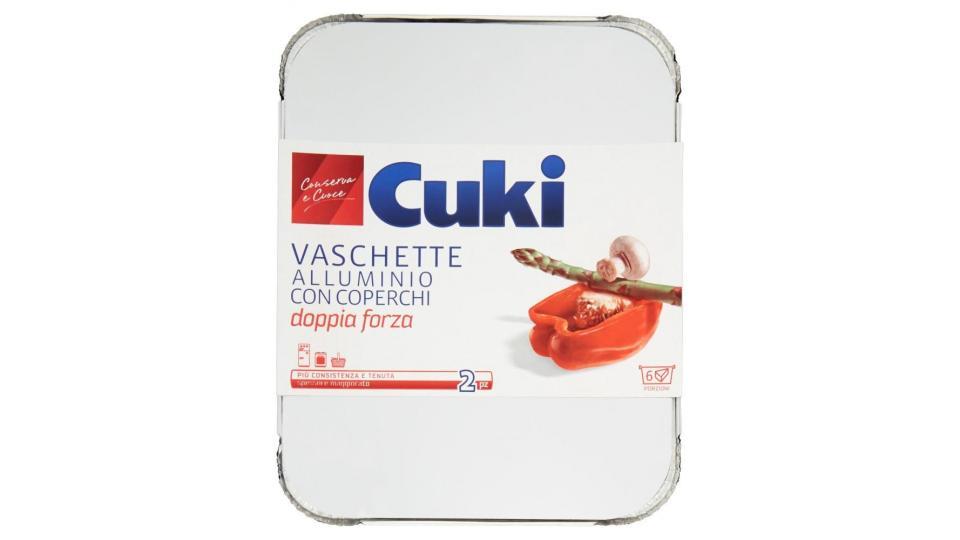 Cuki Conserva E Cuoce Vaschette Alluminio Con Coperchi 6porzioni - 2 Pz (r90)