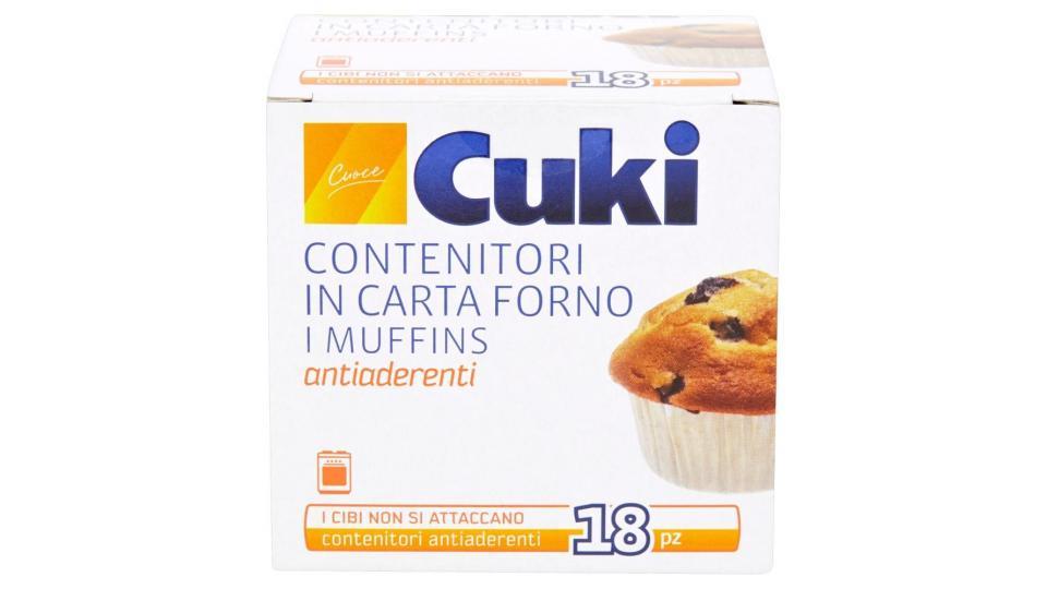 Cuki Cuoce Contenitori In Carta Forno "i Muffins" (18 Pezzi)