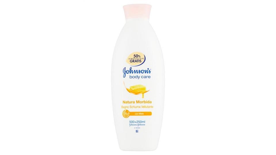 Johnson's Body Care Natura Morbida Bagno Schiuma Vellutante Con Miele 500 +