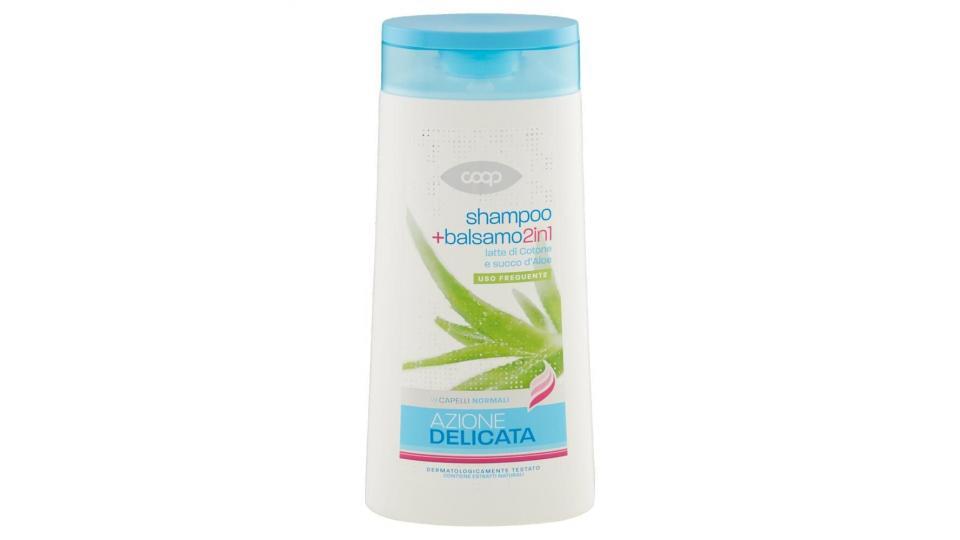 Shampoo + Balsamo 2in1 Latte Di Cotone E Succo D'aloe Capelli Normali Azione Delicata