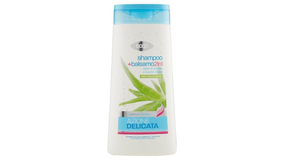 Shampoo + Balsamo 2in1 Latte Di Cotone E Succo D'aloe Capelli Normali Azione Delicata