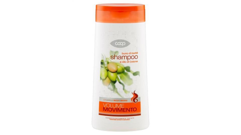 Shampoo Burro Di Karitè E Olio Di Cotone Capelli Ricci Mossi Volume Movimento